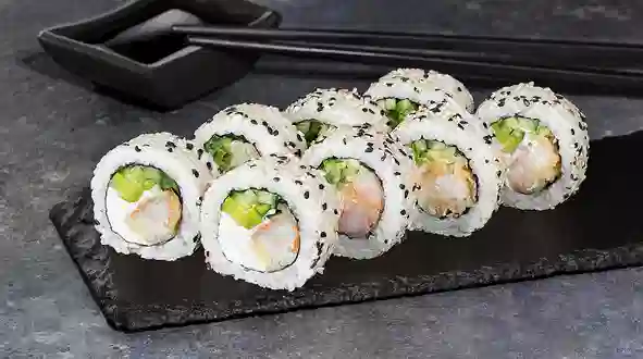 Страва Філадельфія з креветкою в кунжуті меню SUSHI MASTER UA Філадельфія з креветкою в кунжуті меню SUSHI MASTER UA