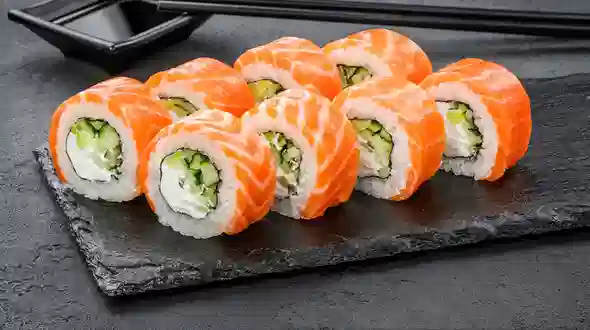 Блюдо Филадельфия с копченым лососем меню SUSHI MASTER UA Филадельфия с копченым лососем меню SUSHI MASTER UA