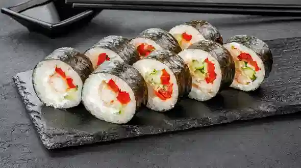 Блюдо Футомаки с креветкой в темпуре меню SUSHI MASTER UA Футомаки с креветкой в темпуре меню SUSHI MASTER UA