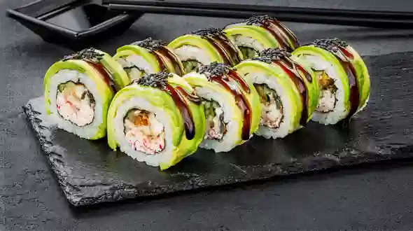 Блюдо Зеленый Дракон меню SUSHI MASTER UA Зеленый Дракон меню SUSHI MASTER UA